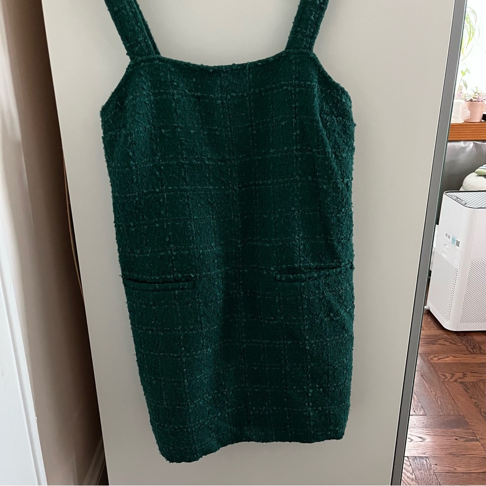 Abercrombie Green Tweed Dress Size Small Petite